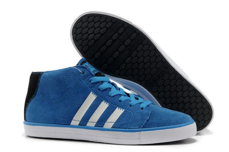 Mens Adidas 2013 Style NEO High top sneakers Skyblue/White